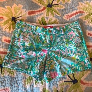 Lilly Pulitzer Callahan knit shorts Gustavia green
